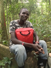 Our field guide Nelson with our First Aid kit.